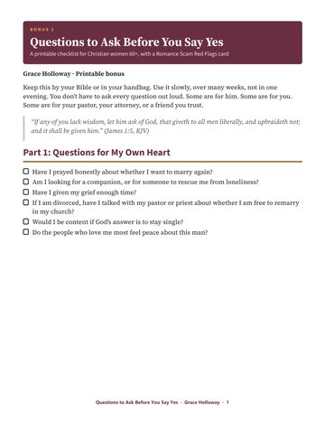 Questions to Ask Before You Say Yes